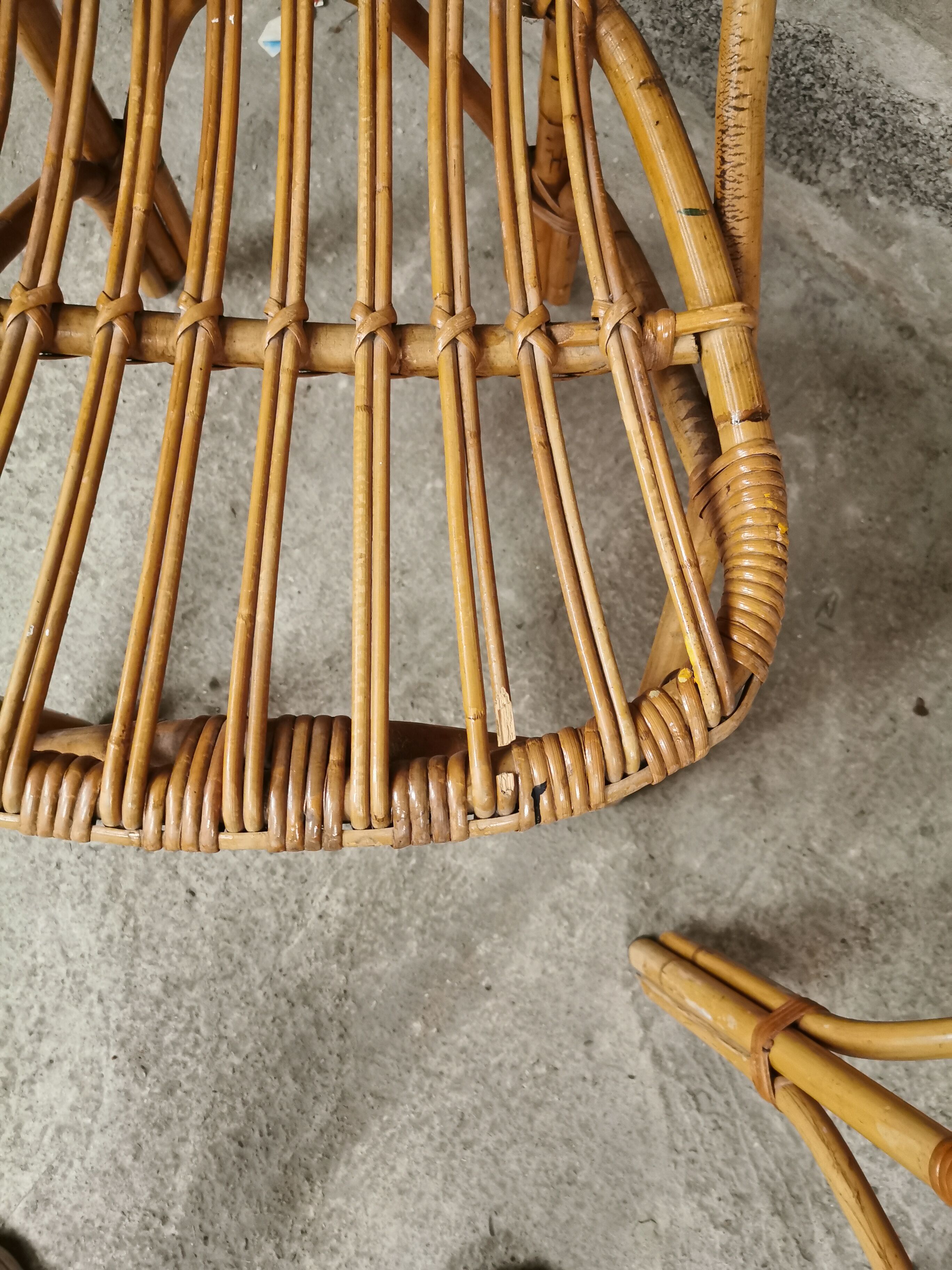 Pair of rattan chair