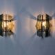 Pair of Veca wall lights, green murano glass, Italy 1970