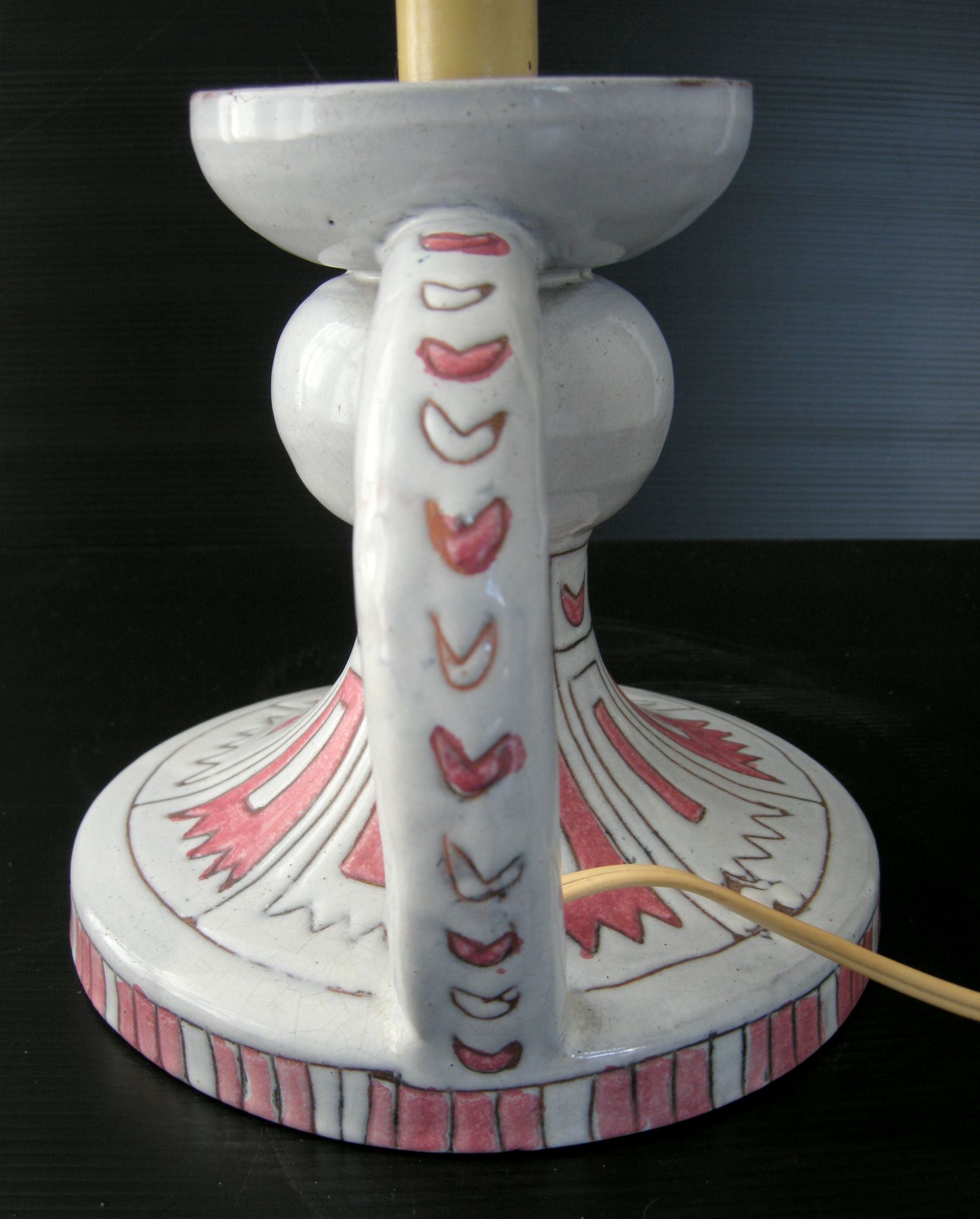 Pied de lampe vintage céramique 1950