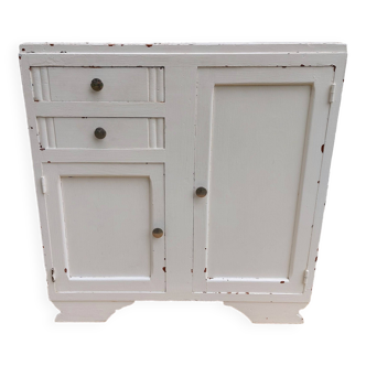 Small white Mado sideboard, chippy paint