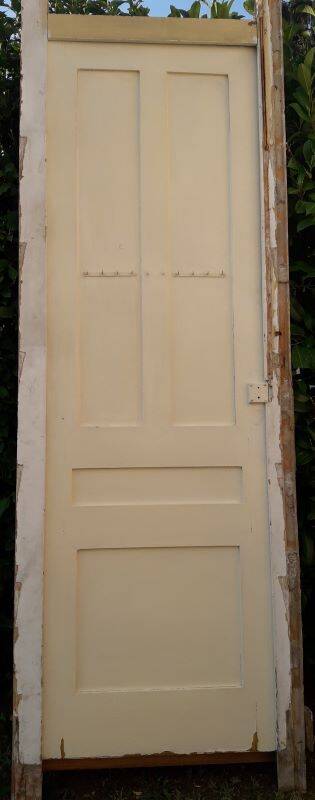 Haussmannian wardrobe door 82.5x261.5cm antique with frame