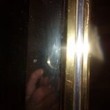 Table basse verre laiton hollywood regency  1960