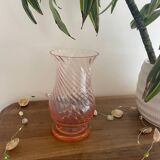 Pink glass vase