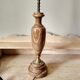 Old large onyx marble stone lamp foot