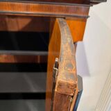 Biedermeier Armoire, Walnut Veneer, Full Columns, Austria/Vienna around 1825