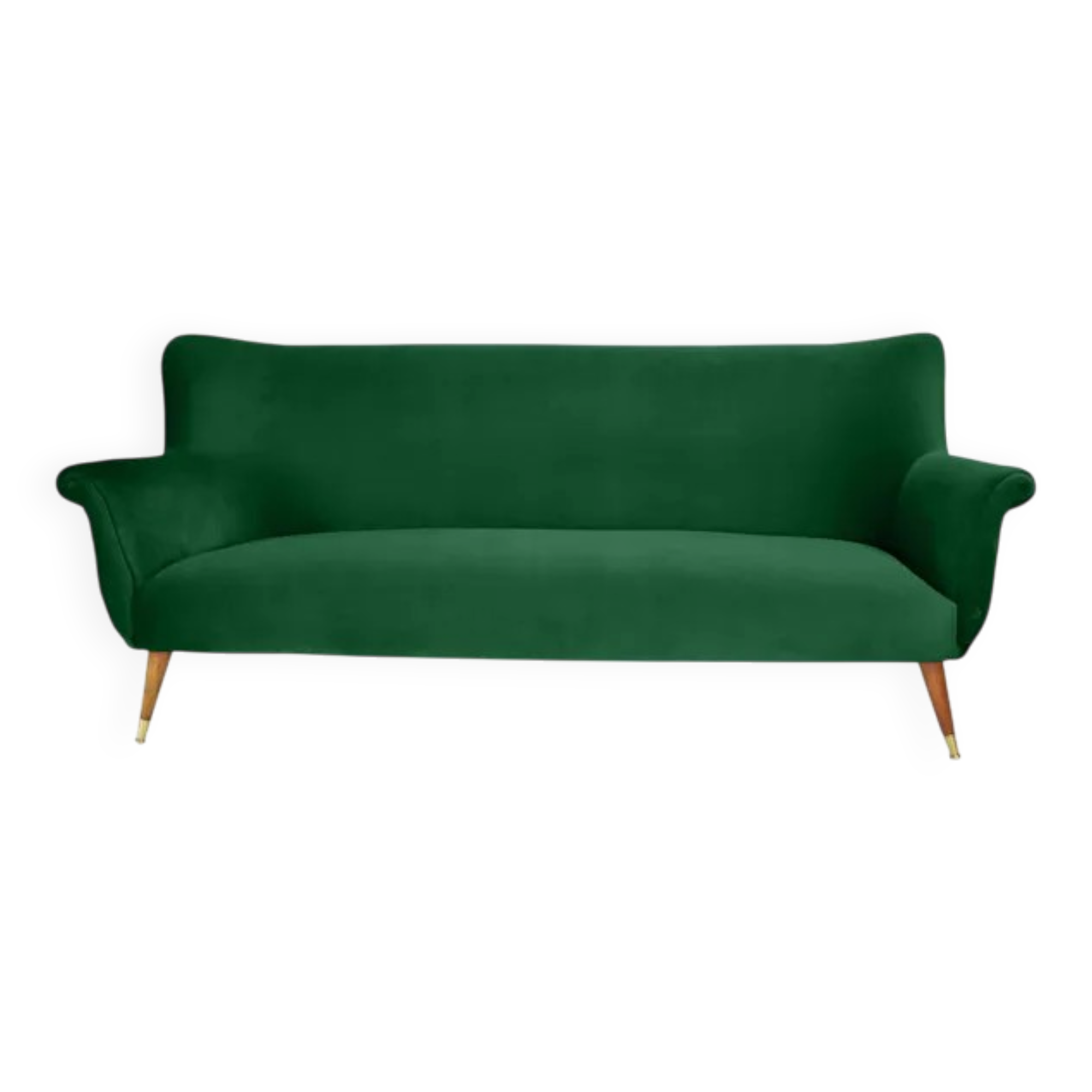 Sofa after renovation, 1960s, bottle green.