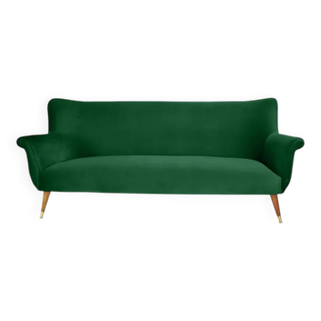 Sofa after renovation, 1960s, bottle green.