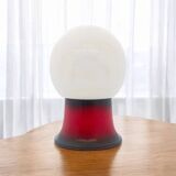 Lampe de table vintage space age – Cristal opalin et base dégradée
