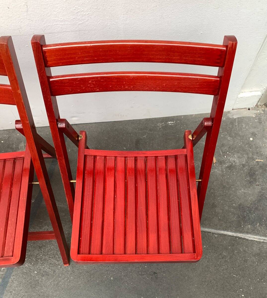 Mid-century wooden folding chair, 1960s, set of 4