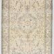 6x10 Large Cream & Black Oriental Vintage Rug, 192x307Cm