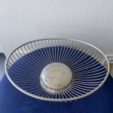 Vintage basket from De Uberti Italy in silver metal