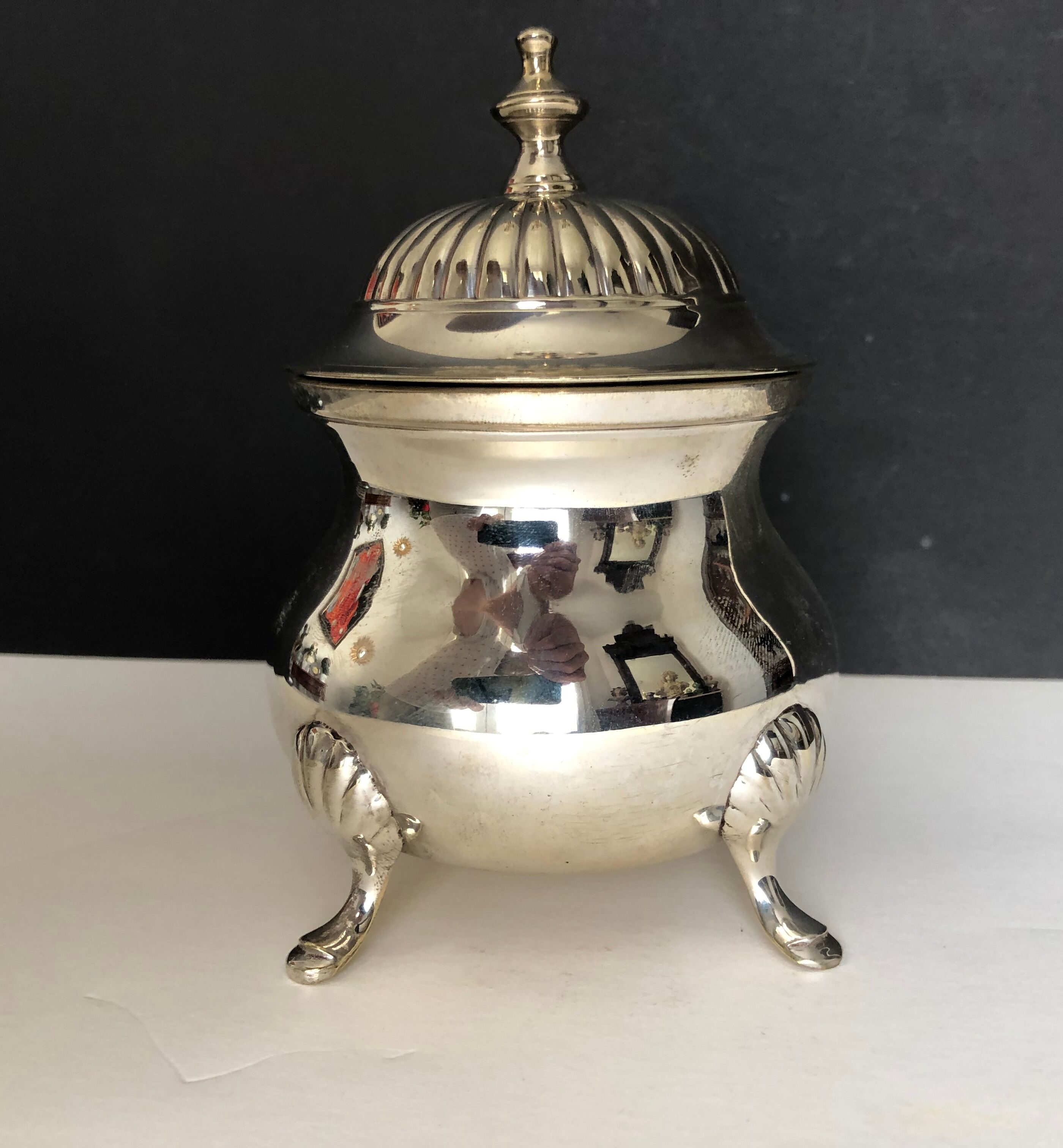Silver metal tea and coffee service