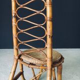 Mid-Century Bamboo High Back Chair from Rohé Noordwolde, Netherlands, 1960s