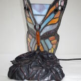 Original mood lamp, butterfly way / multicolored stained glass windows