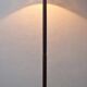 Rosewood mid century floor lamp with rattan shade, Sweden 1960s
