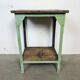 Table industrielle en fer vert, années 1950