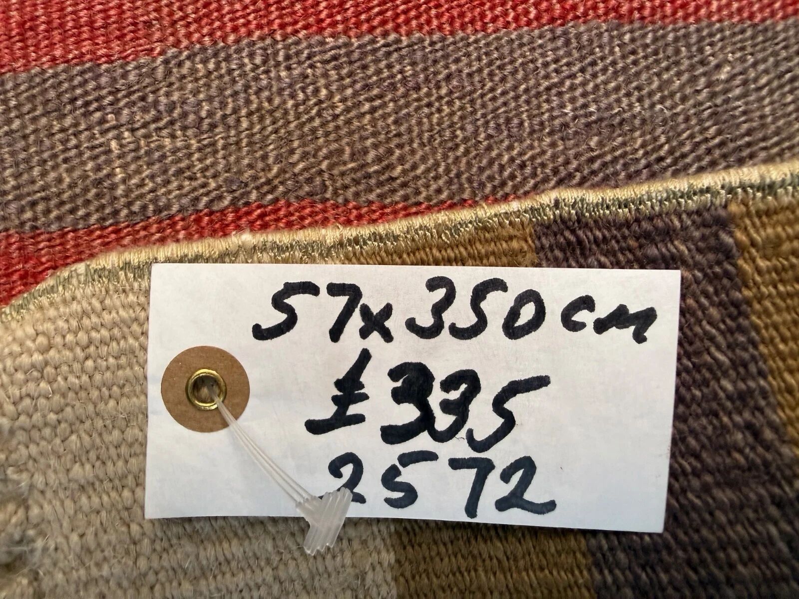 Couloir kilim étroit 57x350 cm shabby chic, vintage turc kelim 2572
