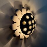 Emil Stejnar wall lamp with flower crystals, 1950s Vienna