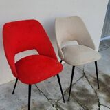 Pair of vintage "Moumoute" chairs -1950s