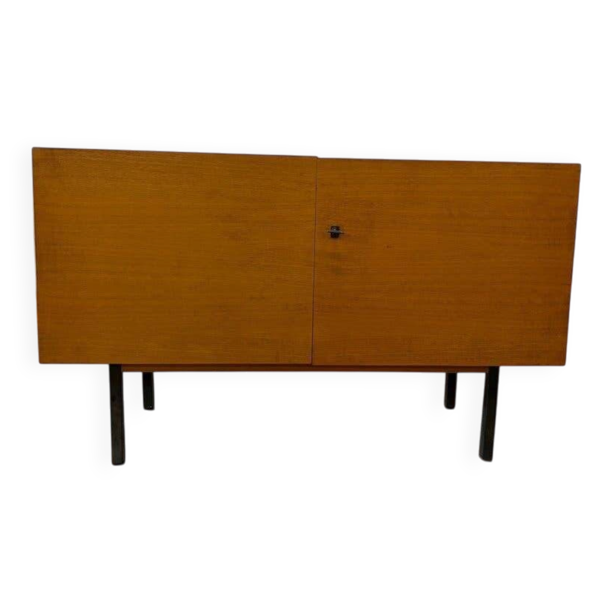 Meuble vintage en bois (commode, meuble TV) avec cadre noir