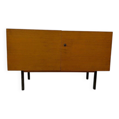 Meuble vintage en bois (commode, meuble TV) avec cadre noir