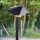 Lampadaire halogène vintage art déco italien noir et doré