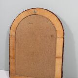 Vintage mirror with wicker border