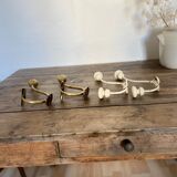 Wooden and bleached metal hooks