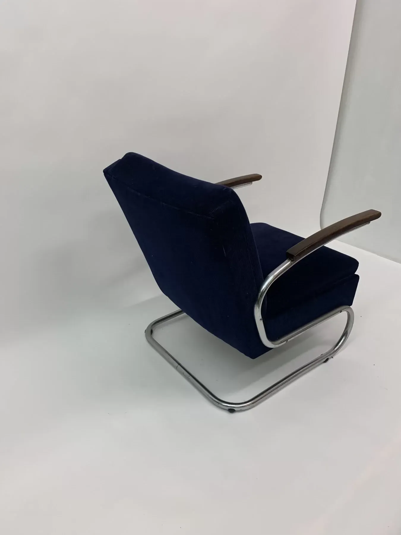 Chromed Bauhaus armchair Type S-411 by W. Gispen for Mücke Melder, 1930s