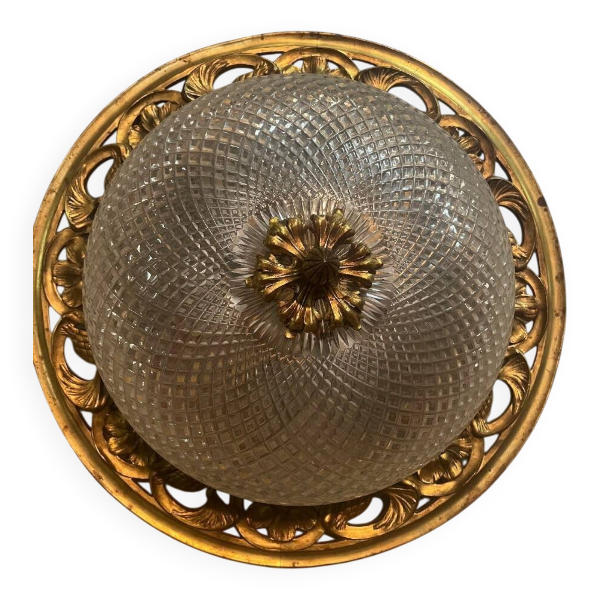 Large bronze ceiling light from the Art Nouveau period
