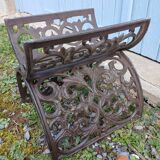 Cast iron magazine rack / wood log rack