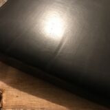 Vintage 60's armchair in black skai.