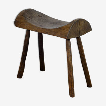 Tabouret de lait de chêne, vers 1900