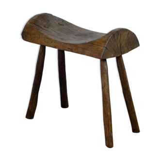 Tabouret de lait de chêne, vers 1900