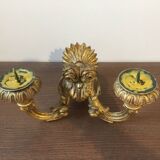 Golden wall candle holder
