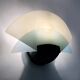 Vintage wall lamp Italian design blue and white glass. Memphis style.