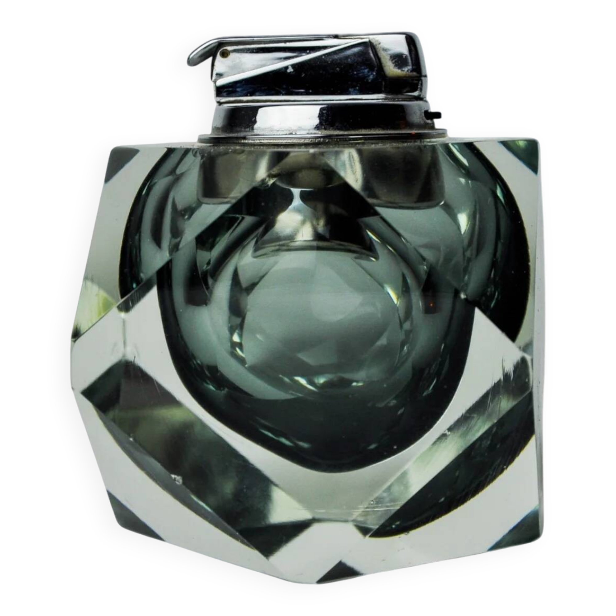 Black Sommerso lighter by Seguso, Murano, Italy, 1970s