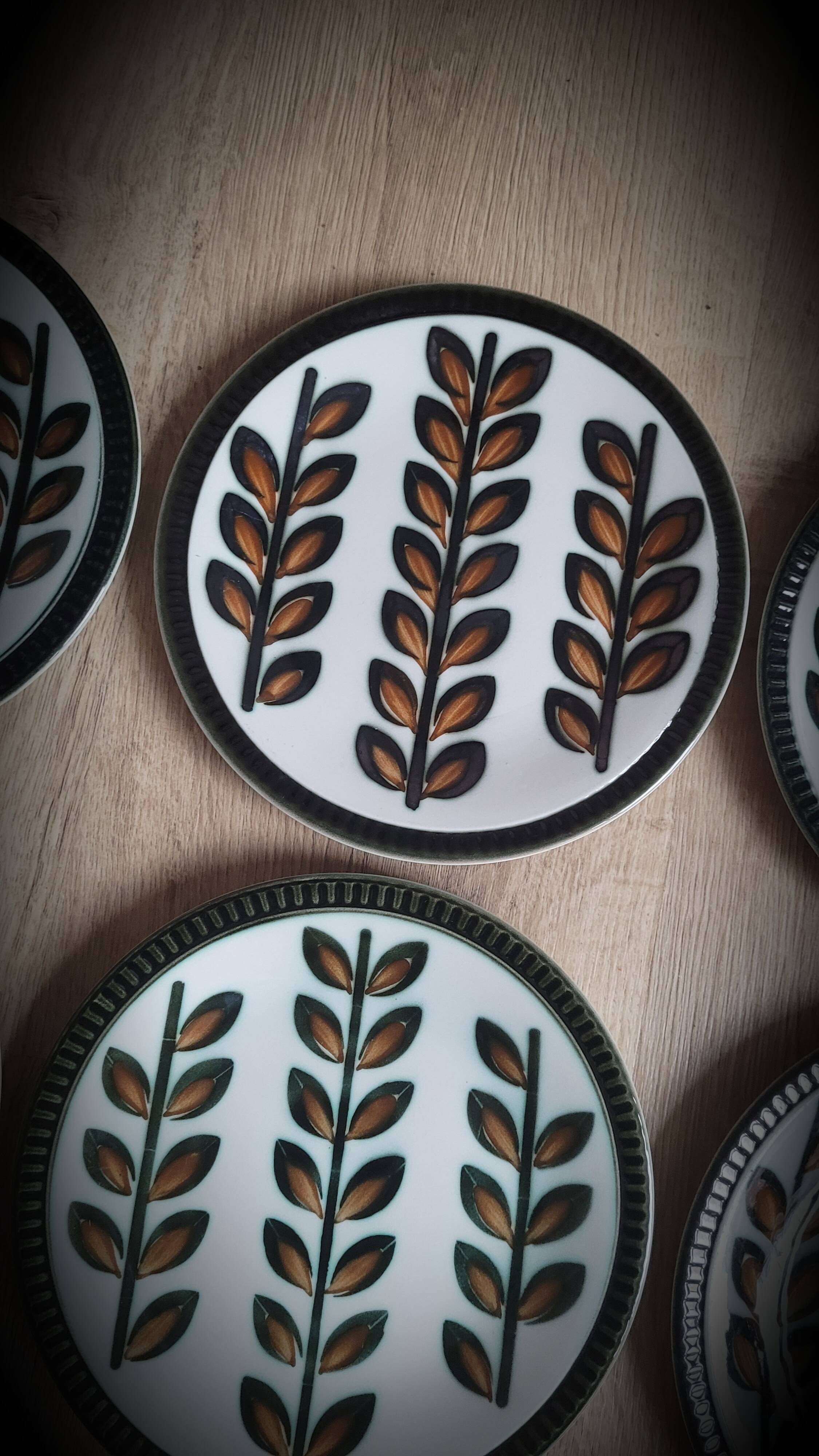 Set of 6 Rambouillet Boch plates 1966