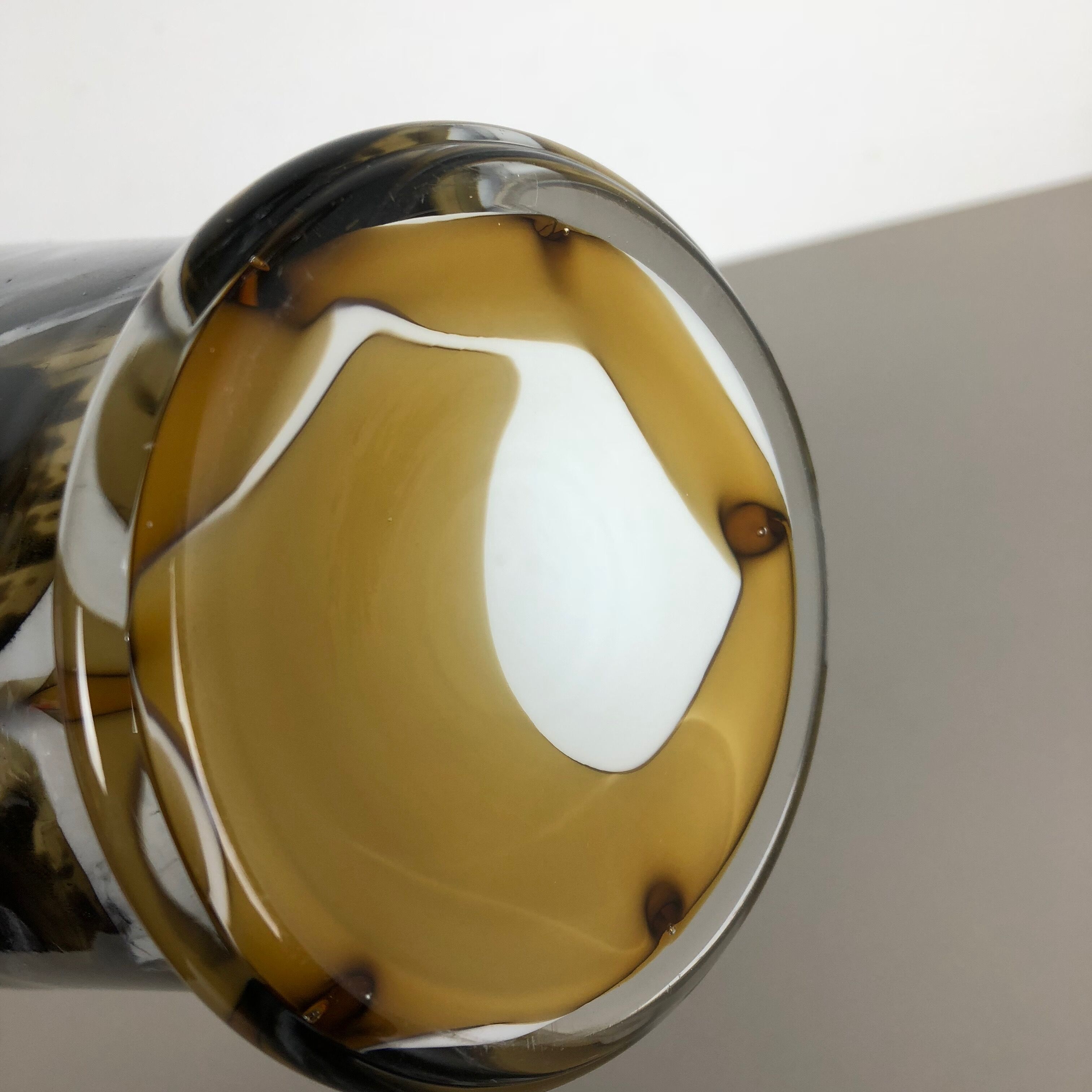 Xxl Multicolored Pop Art Vase Opaline Florence, Italy 1970s