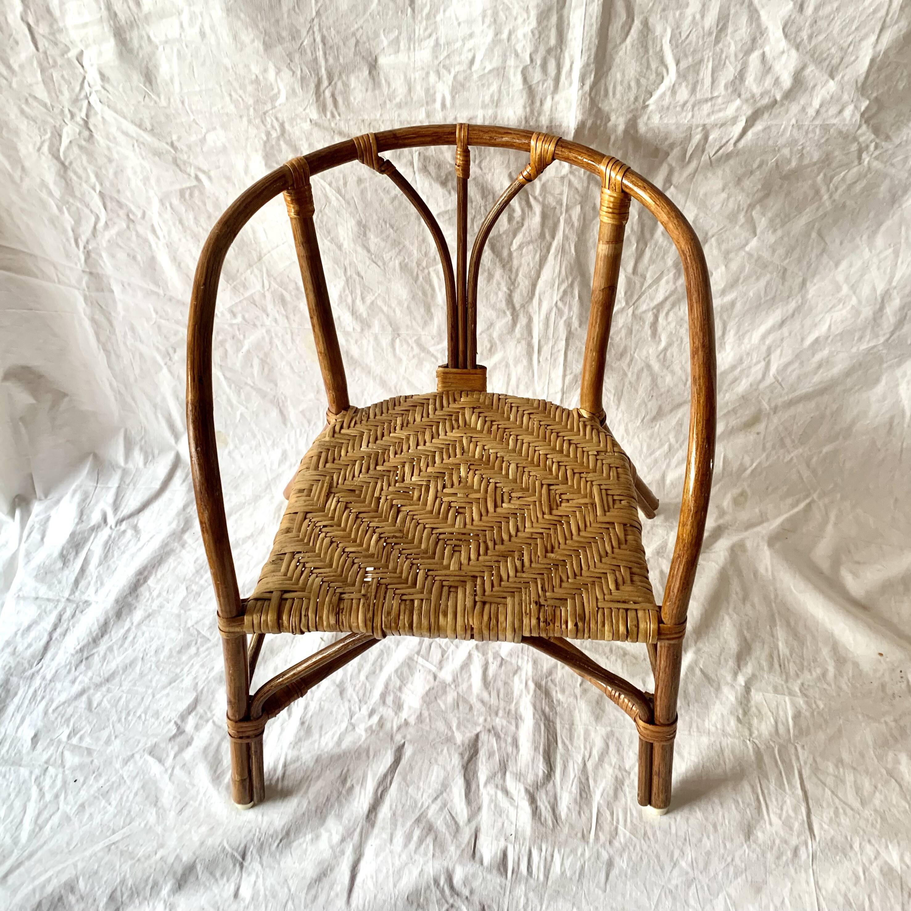 Vintage bamboo children's chair