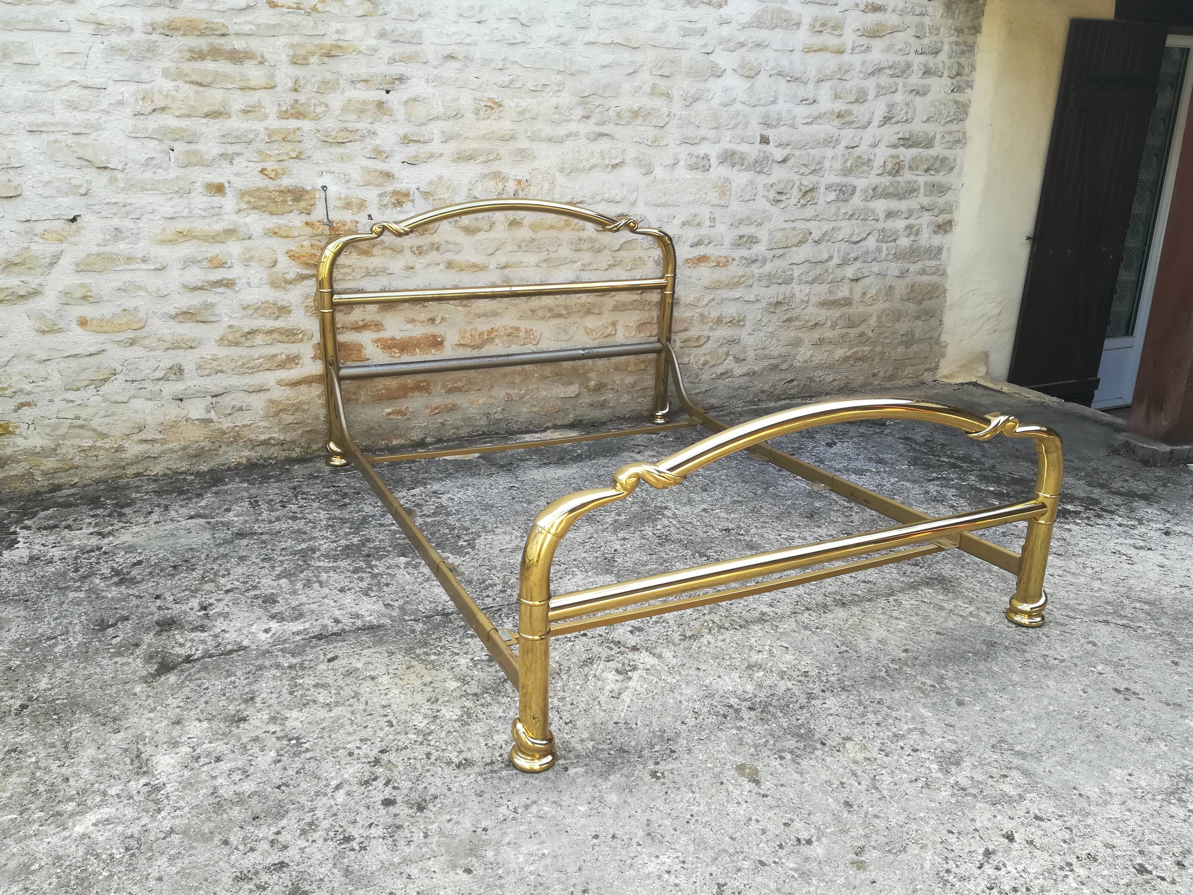 brass bed