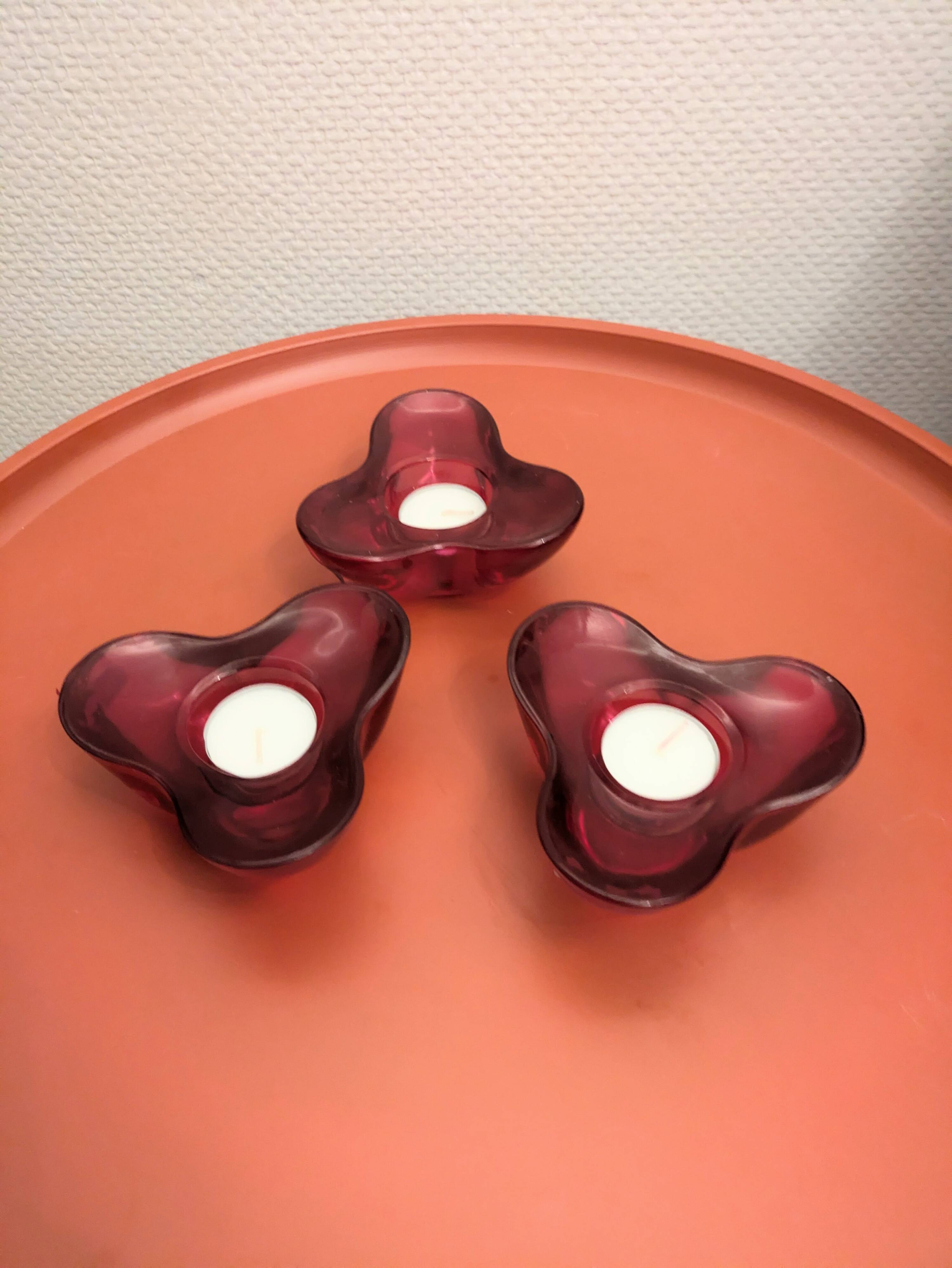 3 Villeroy and Boch design tealight holders