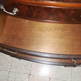 Varnished chest of drawers with rounded front with 4 drawers in classic baroque style 1880/1900