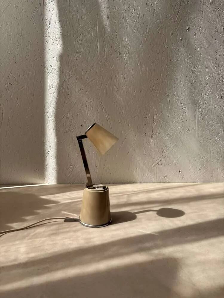 Vintage Hala Lampette beige 1970s lamp
