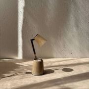 Lampe vintage Hala Lampette beige années 70