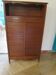 Double curtain cabinet - notary furniture - solid wood - 1970 - industrial style