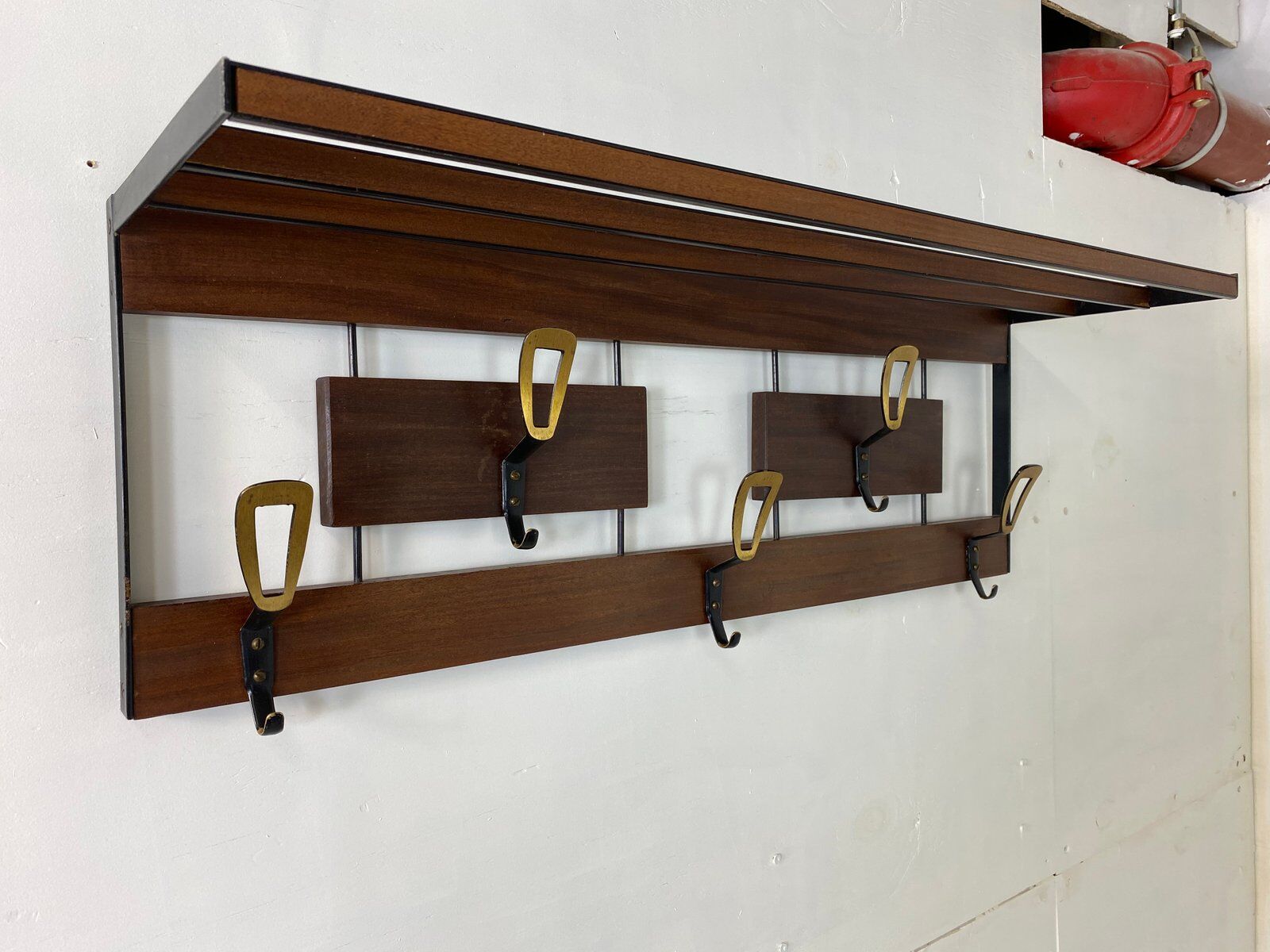 Modernist teak brass - 1950s metal