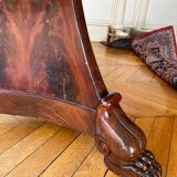 Empire mahogany marble pedestal table