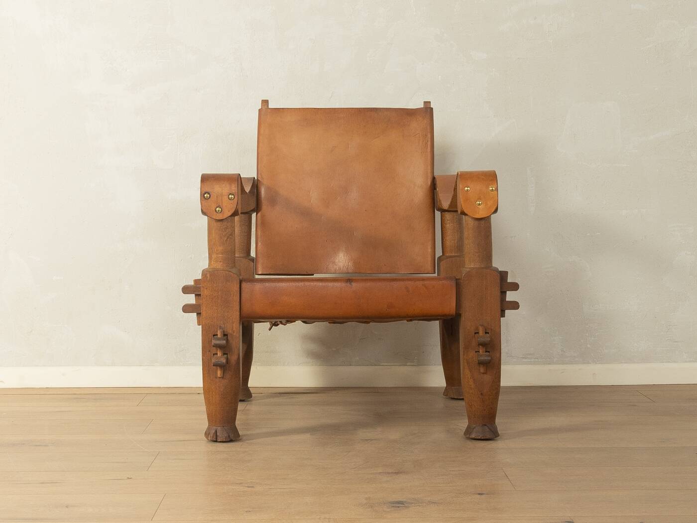Brutalist Vintage Safari Armchair
