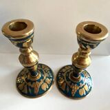 Atypical duo of candlesticks, candle holders, copperware from cerdon
